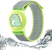 Dingfeiyu Airtag Bracelet for Kids Waterproof, Soft Nylon Airtag Wristband Case Cover, Lightweight Holder for Apple AirTag Watch Band for Toddler