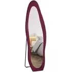 Arched Full Length Mirror, Irregular Wavy Mirror, 160 x 50cm Free Standing/Leane