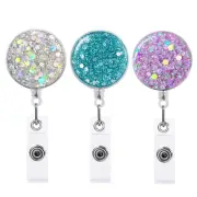 3 Pack Retractable Badge Holder, Lightweight Plastic Badge Reel with Alligato...
