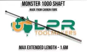 Minelab Monster replacement Shaft inc 2 quick action Nylon clamps Carbon fibre