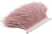 1 Meter Fluffy Ostrich Feathers Trim Ribbon 8-10cm Natural Feather for Needlework Plume Decoration Wedding Dress Sewing Crafts