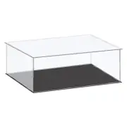 Acrylic Display Case Plastic Box Cube Storage Box Clear 41x31x15.5cm
