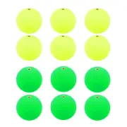 12pcs Fishing Bobber 30mm Slip Foam Floats Buoy Rig Stoppers Green Yellow