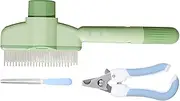 Slicker Brush for Dogs - Kitten Grooming Comb,Portable Release Button Slicker Brush for Long and Short Haired Cats and Dogs