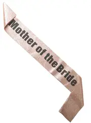 Glittery Rose Gold Mother of the Bride Hens Party Sash