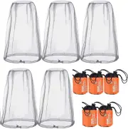 PACIOCEAN 5 PCS Mosquito Head Net Face Mesh,Net Head Protecting Net For,Campi...