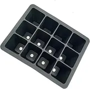 ibasenice Plant Seeding Pot Seed Tray Indoor Plant Starter Trays Plant Germination Tray Seed Starter Tray Plants 12-Holes Starter Tray Window Propagator Planting Supply Silica Gel Black