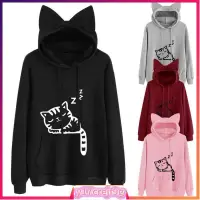 在飛比找蝦皮購物優惠-Fashion Cat Ear Hooded Womens 