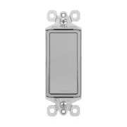radiant 15 Amp 120-Volt Single-Pole Decorator/Rocker Light Switch, Gray
