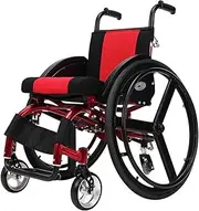 Wheelchair Sports Leisure Wheelchair Adult Self-Propelled Lightweight Folding Aluminum Shock-Absorbing Manual Wheelchair Trolley Driving Medical Treatment for Disabled Driving Trolley