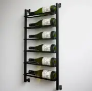 Wall Mounted Wine Rack, Modern Wine Rack, Steel Wine Rack, 6 Bottles