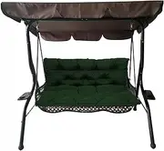 Waterproof Outdoor Patio Furniture Hammock Swing Seat Cushions with Backrest Thick Cushions for 2 3 Seater Canopy Swing Dark Green 100 * 100 * 10cm