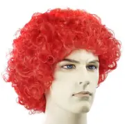 ADULT CLOWN CURLY RED WIG COSTUME ACCESSORY DRESS LW106RD