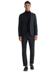 [Oxford] Auden Wool Suit Jacket in Charcoal
