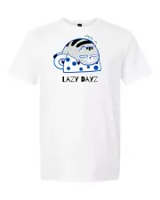 Lazy Dayz Cat & Coffee T-Shirt | Cat Lover | Feline Lover Tee | Lazy | Large