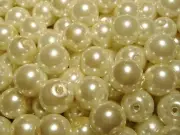 850pc Top Quality Round Glass Pearl Beads 10mm Natural Cream BULK WHOLESALE LOT