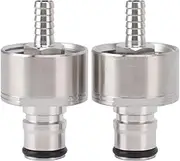 2PCS Stainless Steel Carbonation Cap Ball Lock PET Bottle CO2 Coupling Force Carbonation Cap for Home Brewing Beer Soda Carbonating Equipment