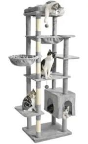 71" Cat Tree Tower Brand New in Box! W/5 Scratching Posts, 2 Hammocks, 1 Bed