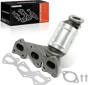 Front Right Exhaust Manifold Catalytic Converter with Gasket Kit Direct-Fit Compatible with Hyundai Santa Fe 2007-2009, Veracruz 2007-2012, 3.3L 3.8L, E.P.A. Compliant
