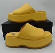 Sorel Womens Size 7 Yellow Ray Dayspring Platform Slide Sandals