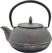 Frieling Elegant Arare Teapot with Infuser, 40.5 fl. oz., Blue/Gold