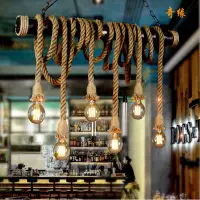 在飛比找蝦皮購物優惠-創意復古工業風水管麻繩吊燈餐廳奶茶店服裝店休閒吧咖啡店燈具