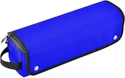 [sanluoli] 2-in-1 Curling Iron Travel Case with Removable Heat Resistant Mat Large Capacity Hair Tool Organizer Blue Solid Color Pure Plain Women Essentials Storage
