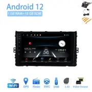 Android 12 9" Car Stereo Radio for VW Universal 18+Golf/Tiguan/Skoda/Seat GPS
