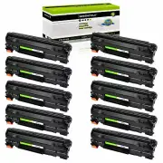 10PK CF283A 83A Black Laser Toner Cartridge Fits for HP LaserJet Pro MFP M125rnw