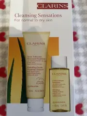 Clarins Cleaning Sensations Gift Set NIB Hydrating Cleanser/Toner