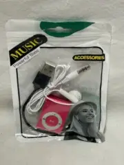 Mini USB Clip Sport MP3 Player Walkman Up To 32GB Micro SD Memory Card - Pink