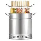Barbecue Hanging Grill Portable with 28 Skewers for Grilling Garden Picnics