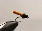 Fly Fishing Flies 12 Micro Beaded Dust Mop Fly Brown Rust size 16 Barbless Jig