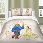 Beauty and the Beast Doona/Duvet/Quilt Cover Set Single/Double/Queen/King Bed