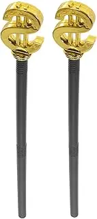 2Pcs Halloween Cosplay Cane Prop Walking Stick for Dress Up Theatrical Performances Halloween Decor Fun Design for Costumes Parties