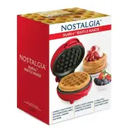 Nostalgia MyMini Waffle Maker 5" Non-Stick Cooking Surface. NEW Factory Sealed!