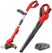 TOPEX 20V Cordless Blower and Grass Trimmer Combo Kit w/Battery