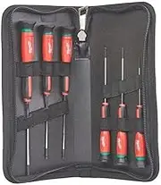 Milwaukee Set of 6 MILWAUKEE TRI-Lobe Precision Torx Screwdrivers 4932471870 Black-Red