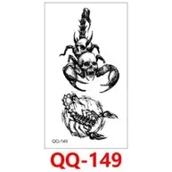 在飛比找蝦皮購物優惠-QQ 天蠍 骷髏頭蠍子 毒蠍 表演造型 紋身貼紙 能貼在 安