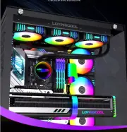 LOVINGCOOL LC-360-D 360mm ARGB AIO CPU Water Cooler Computer Cooling black