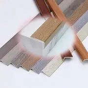 SKSPGPKTACA Wood Grain Stair Edge Protector Aluminum Alloy Stair Nosing Edge Trim 36" 40" 48" 60" Stair Edging L-Shaped Anti Slip Stair Trim, Multiple Colors(Brown,L 150CM/60in/5ft)