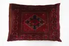 80x60 cm Pillow cushion covers Tribal Red Afghan Hand Knotted Pillow Wool Home