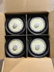 Boxes of 4 LED High bay lights. ERS Tech, AC220-240V, 75W, 5000K colour temp