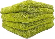 Cobra WRAP TOOLS Supreme Plush Edgeless Microfibre Detailing Towels - 500 GSM - Super Absorbent & Scratch-Free Cleaning Cloths - Perfect for Removing Wax, Polish & Detailing Sprays | 40x40cm (4 Pcs)