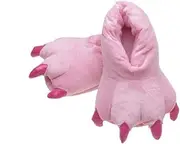 [AISHNE] Adult Cute Plush Animal Paw Slippers Fuzzy Warm House Shoes