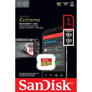 SanDisk 1TB Extreme microSDXC TF V30 A2 U3 microSD 1T 記憶卡