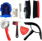 Horse Brush Set, 9Pcs Professional Horse Grooming Care Kit Equestrain Brush Curry Comb Horse Cleaning Tool Set