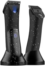 Body Hair Trimmer for Men Electric Groin Hair Trimmer Rechargeable Ball Shaver Groomer Replaceable Ceramic Blade Heads Waterp