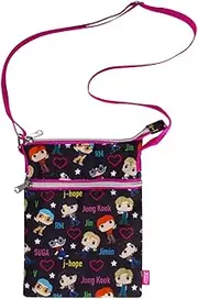 [Loungefly] BTS Band with Hearts Print Passport Crossbody Bag