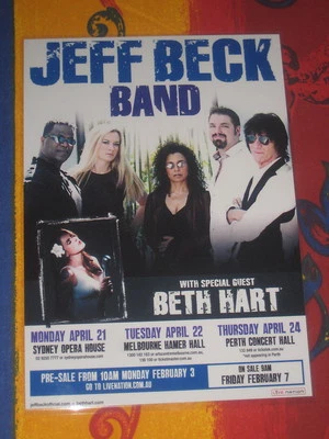 JEFF BECK BAND - 2014 AUSTRALIAN TOUR - PROMO TOUR POSTER